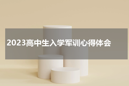 2023高中生入学军训心得体会