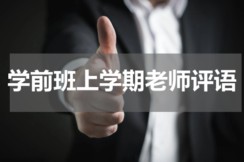 学前班上学期老师评语