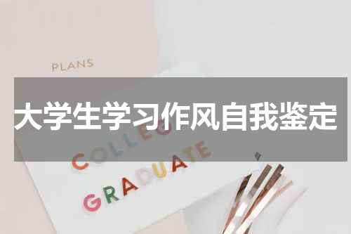 大学生学习作风自我鉴定