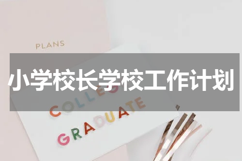 小学校长学校工作计划