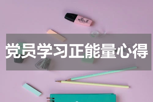 党员学习正能量心得