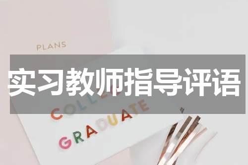 实习教师指导评语