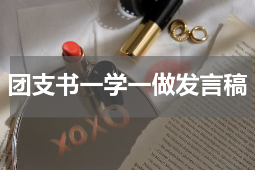 团支书一学一做发言稿