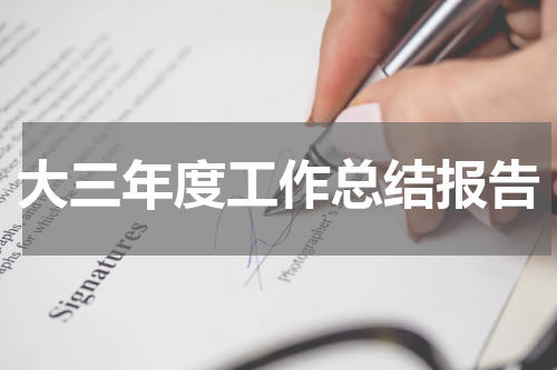 大三年度工作总结报告