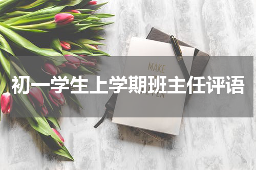 初一学生上学期班主任评语
