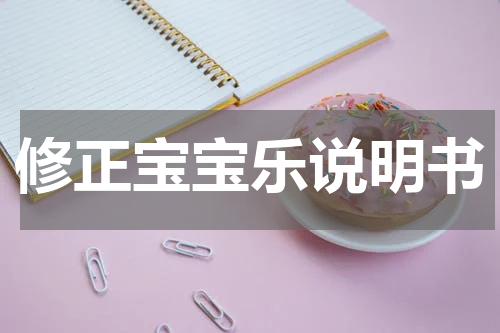 修正宝宝乐说明书