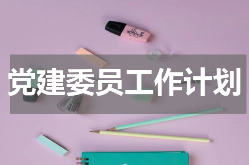 党建委员工作计划