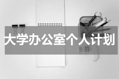 大学办公室个人计划