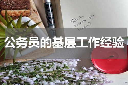 公务员的基层工作经验