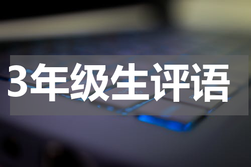 3年级生评语