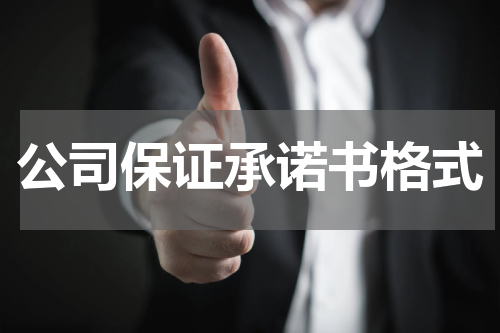 公司保证承诺书格式