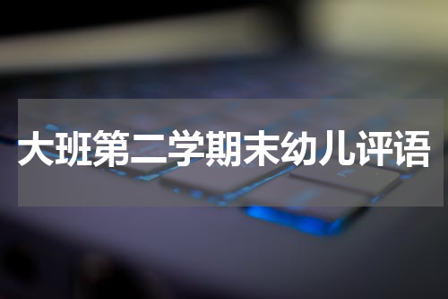 大班第二学期末幼儿评语