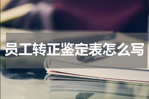 员工转正鉴定表怎么写