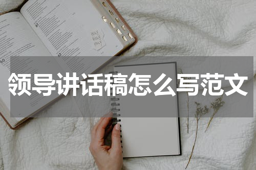 领导讲话稿怎么写范文