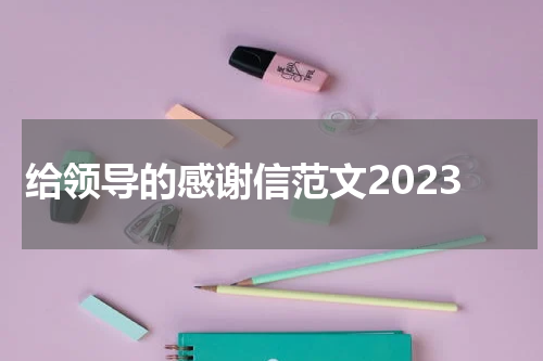 给领导的感谢信范文2023