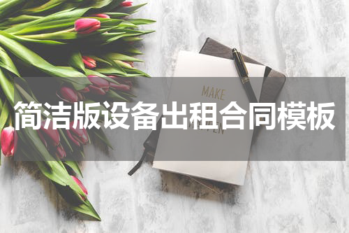 简洁版设备出租合同模板