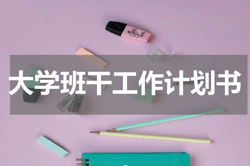 大学班干工作计划书