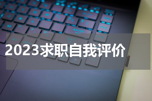 2023求职自我评价