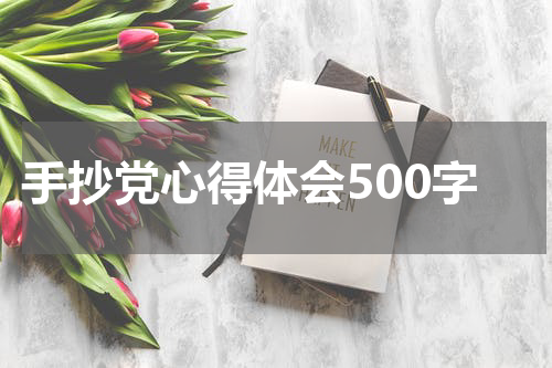 手抄党心得体会500字