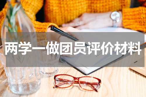 两学一做团员评价材料