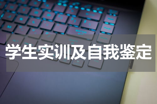 学生实训及自我鉴定