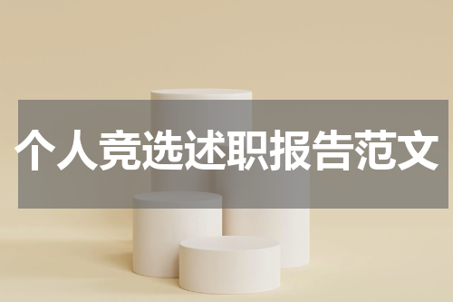个人竞选述职报告范文