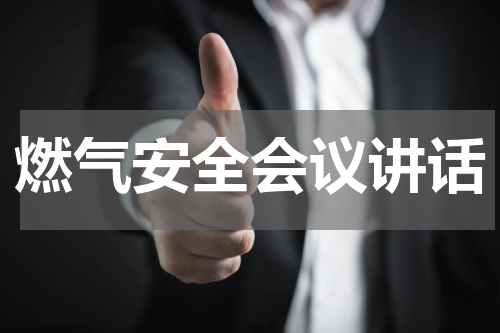 燃气安全会议讲话