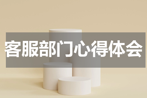 客服部门心得体会