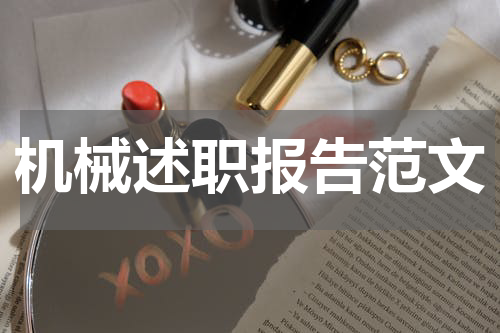 机械述职报告范文