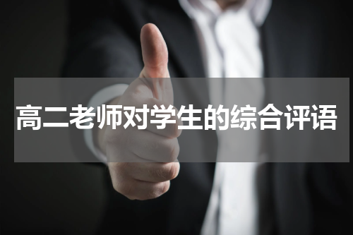 高二老师对学生的综合评语