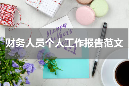 财务人员个人工作报告范文