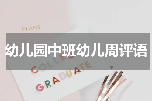 幼儿园中班幼儿周评语