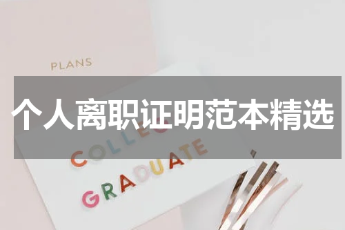 个人离职证明范本精选