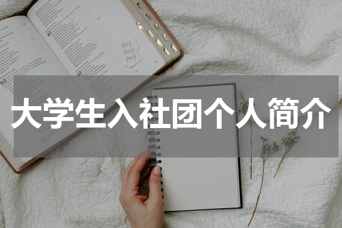 大学生入社团个人简介