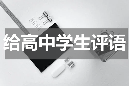 给高中学生评语