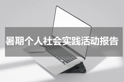 暑期个人社会实践活动报告