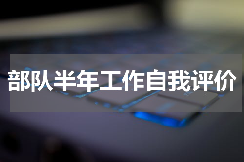 部队半年工作自我评价