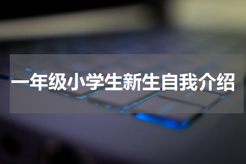 一年级小学生新生自我介绍