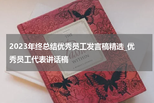 2023年终总结优秀员工发言稿精选_优秀员工代表讲话稿