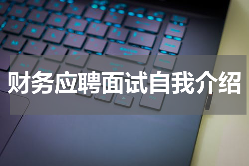 财务应聘面试自我介绍