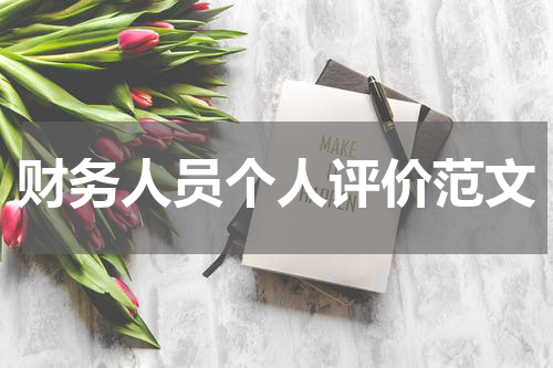 财务人员个人评价范文