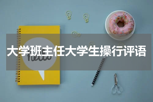 大学班主任大学生操行评语