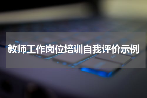 教师工作岗位培训自我评价示例