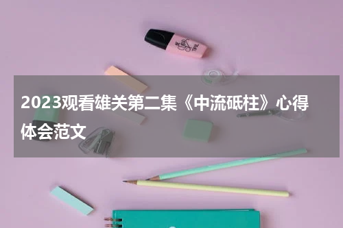 2023观看雄关第二集《中流砥柱》心得体会范文