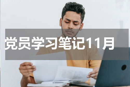 党员学习笔记11月