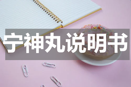 宁神丸说明书