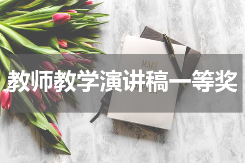 教师教学演讲稿一等奖