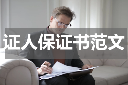 证人保证书范文