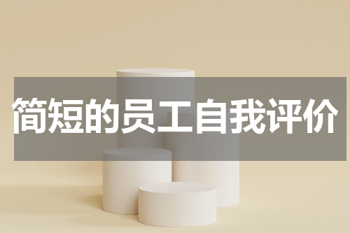简短的员工自我评价