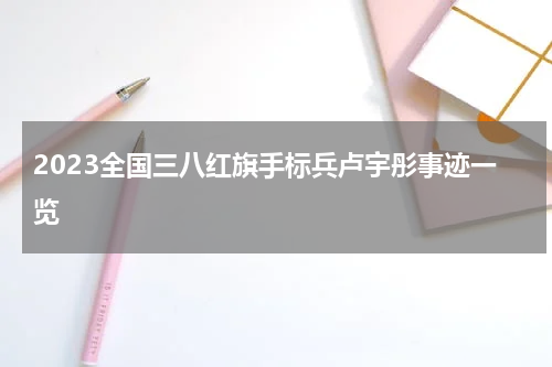 2023全国三八红旗手标兵卢宇彤事迹一览